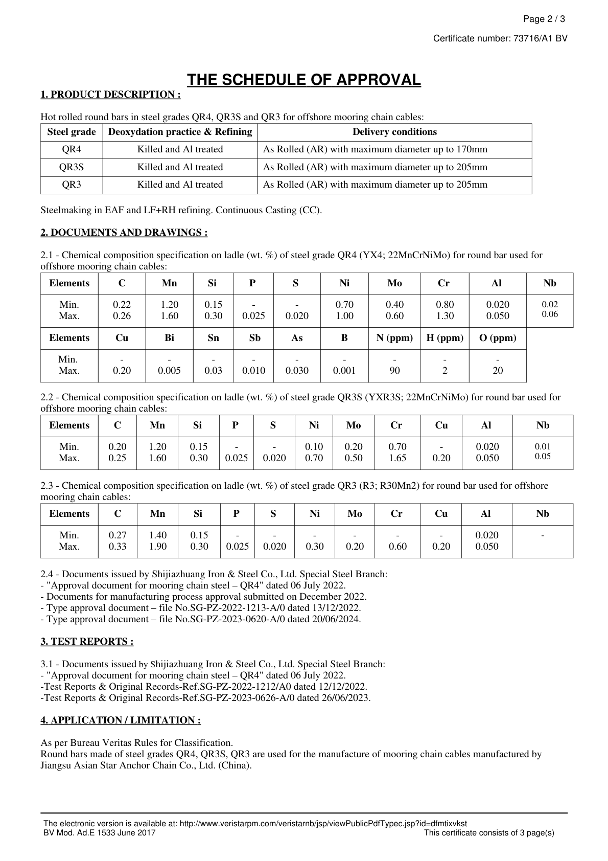 美國船級社證書ABS